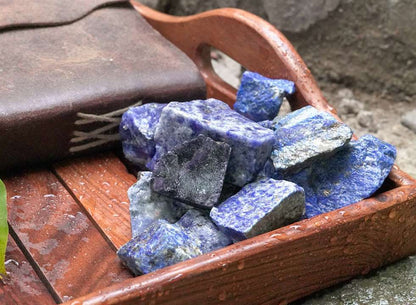 Lapis Lazuli Rough/Raw Natural Crystal for Tumbling Chakra Balancing - TheIndianHand
