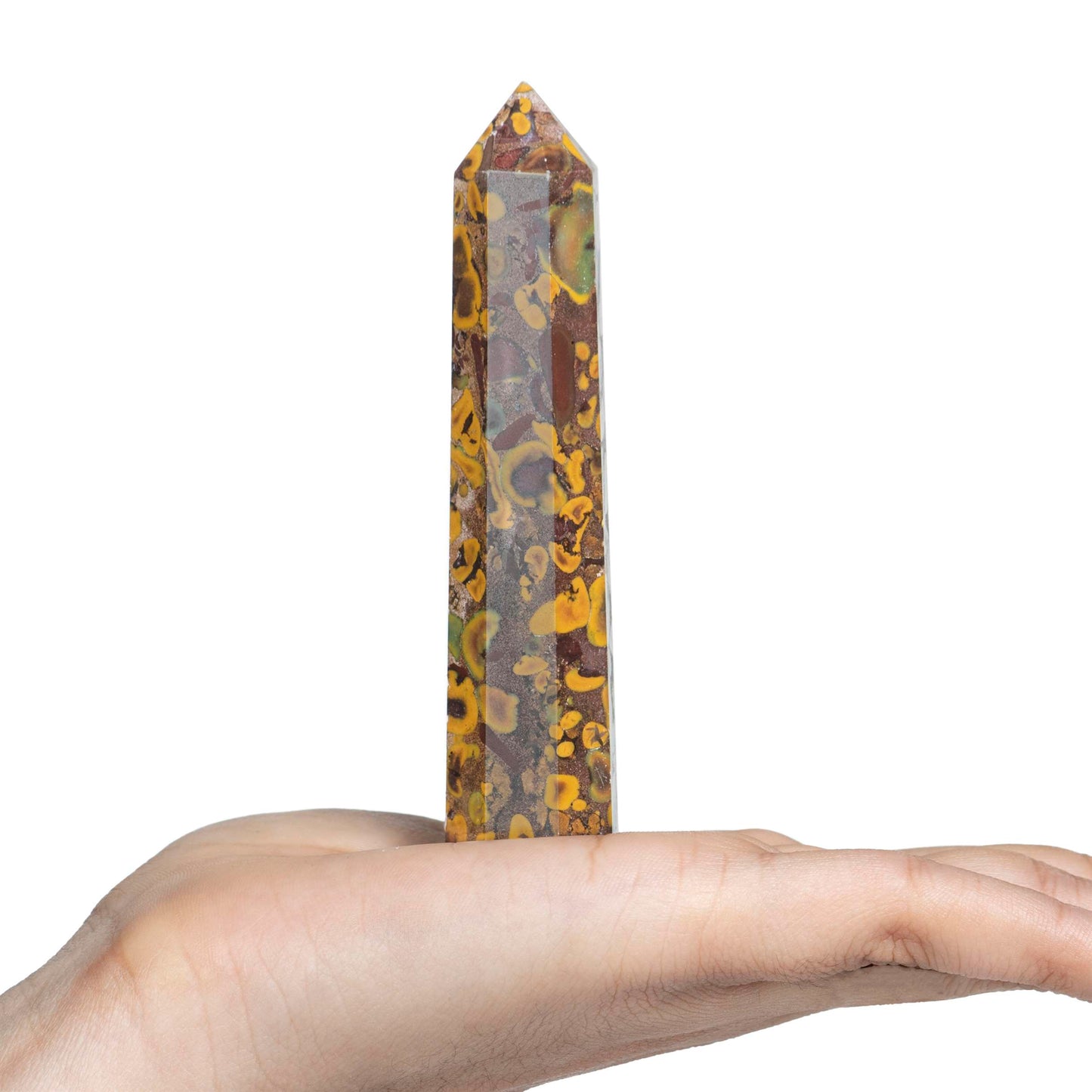 Fruit Jasper Healing Crystal Wand - For Manifestation, Massage, and Spiritual Connection - TheIndianHand