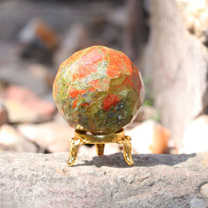 Unakite Crystal Sphere Ball (50mm) - Balance and Healing