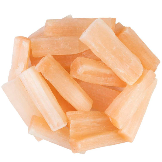 Orange Selenite Rough/Raw Crystal for Tumbling Chakra Balancing - TheIndianHand