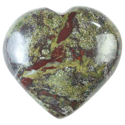 Dragon Bloodstone Crystal Heart Shape Stone - Courage and Strength - TheIndianHand