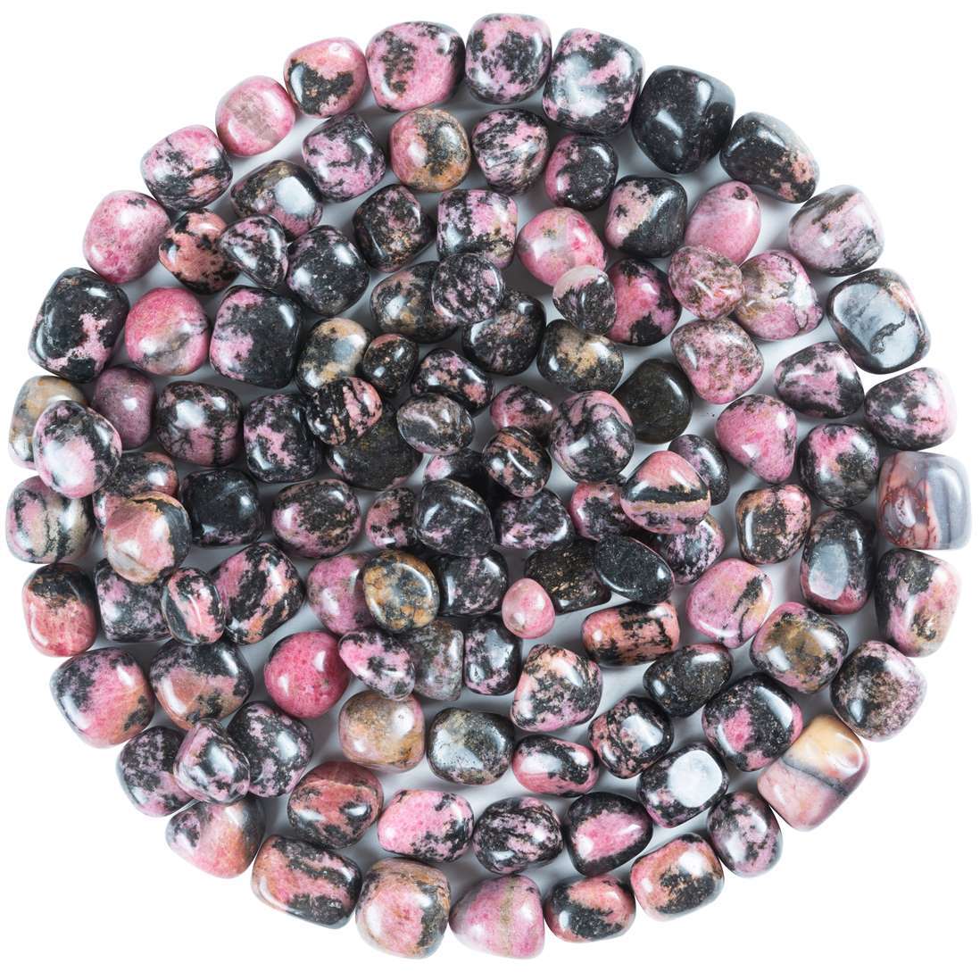 Rhodonite Crystals Tumbled Stones - TheIndianHand 