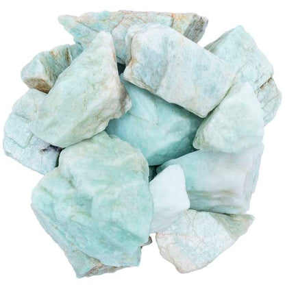 Amazonite Rough/Raw Natural Crystal for Tumbling Chakra Balancing - TheIndianHand