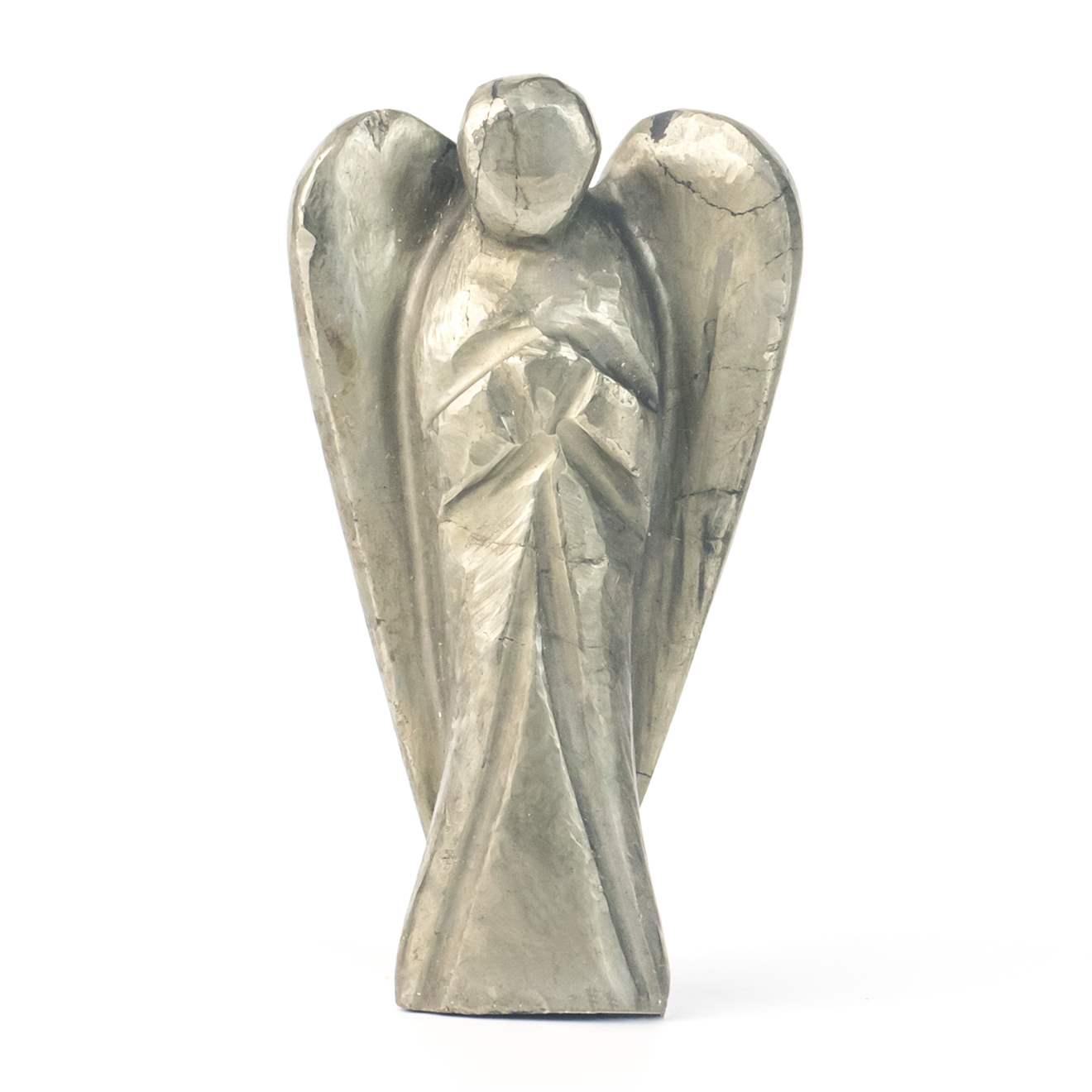 Golden Pyrite Guardian Angel Crystal for Positive Energy - TheIndianHand