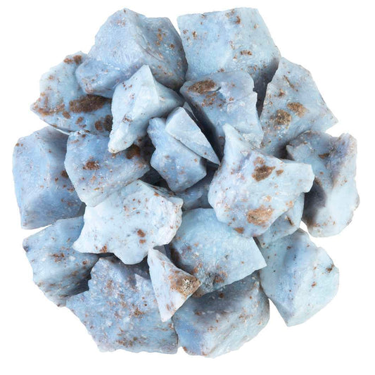 Blue Chalcedony Rough/Raw Crystal for Tumbling Chakra Balancing - TheIndianHand