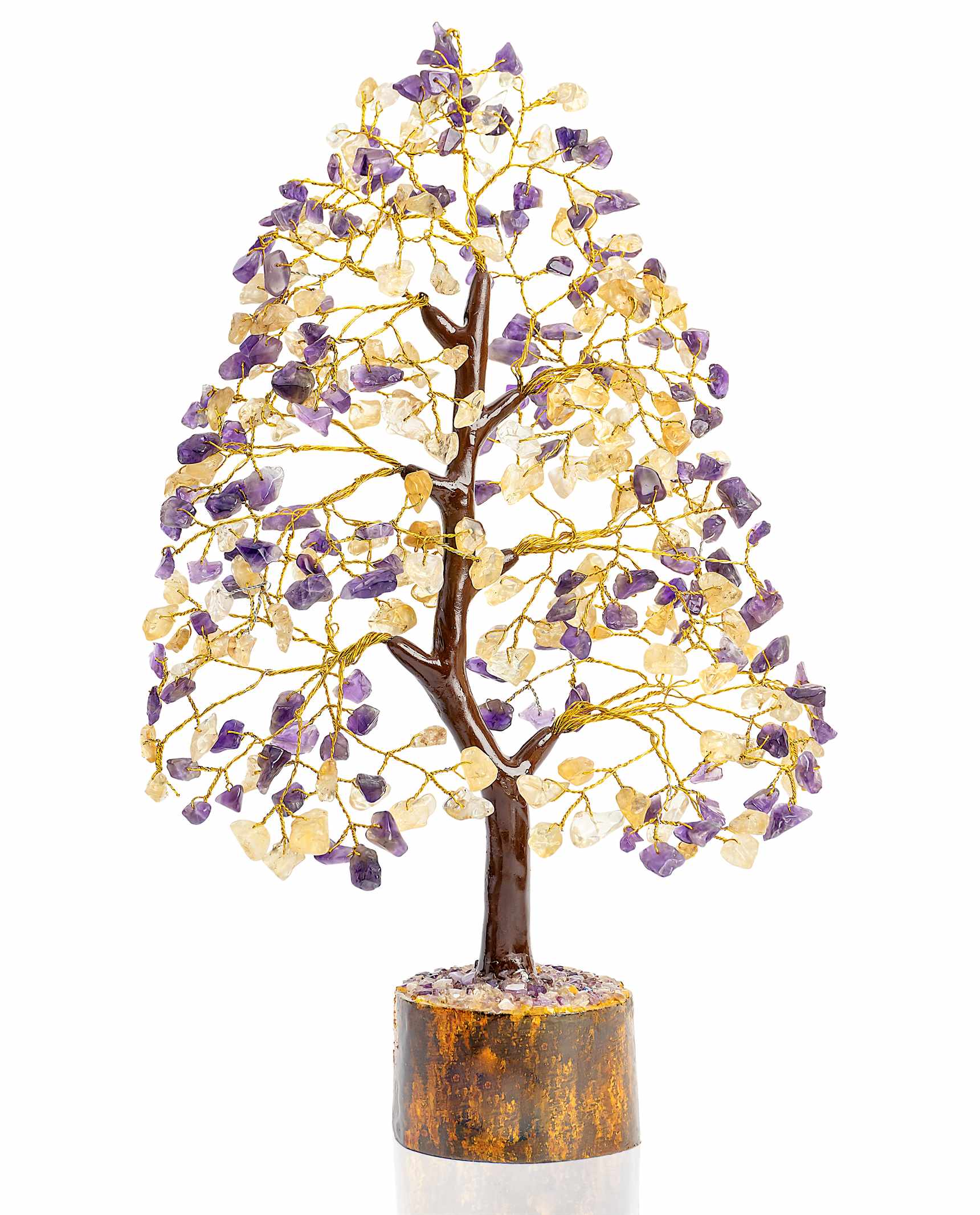 Amethyst & Citrine Crystal Tree of Life - TheIndianHand 