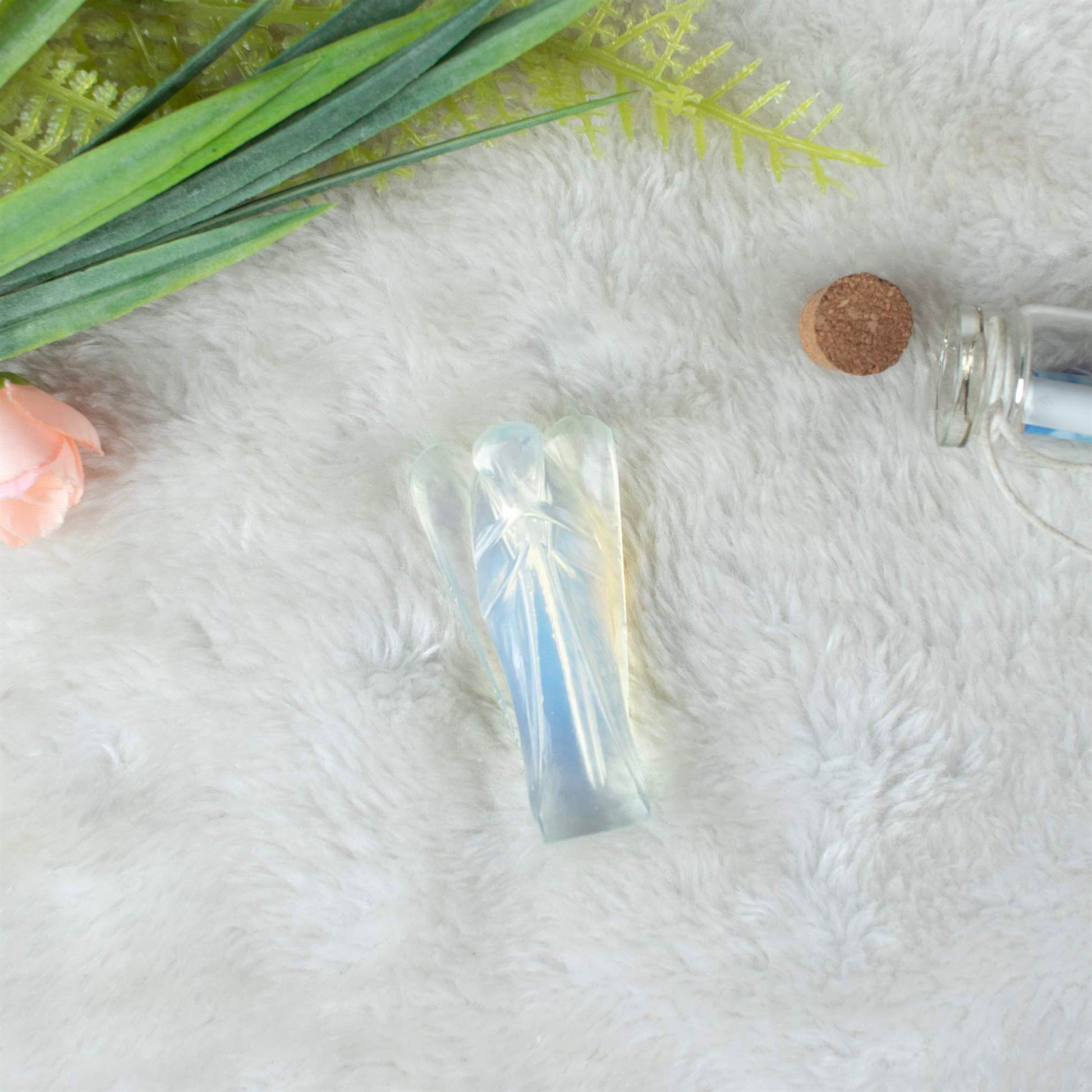 Opalite Pocket Angel for Positive Energy and Peace - TheIndianHand