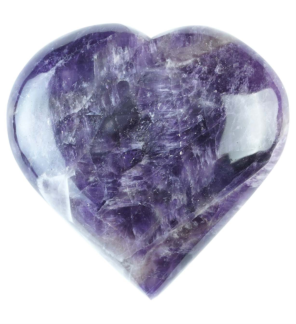 Amethyst Crystal Heart Shape Stone - TheIndianHand