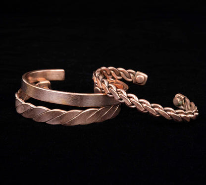 Copper Bracelet Set - Exclusive Copper Bracelets - Set of 3