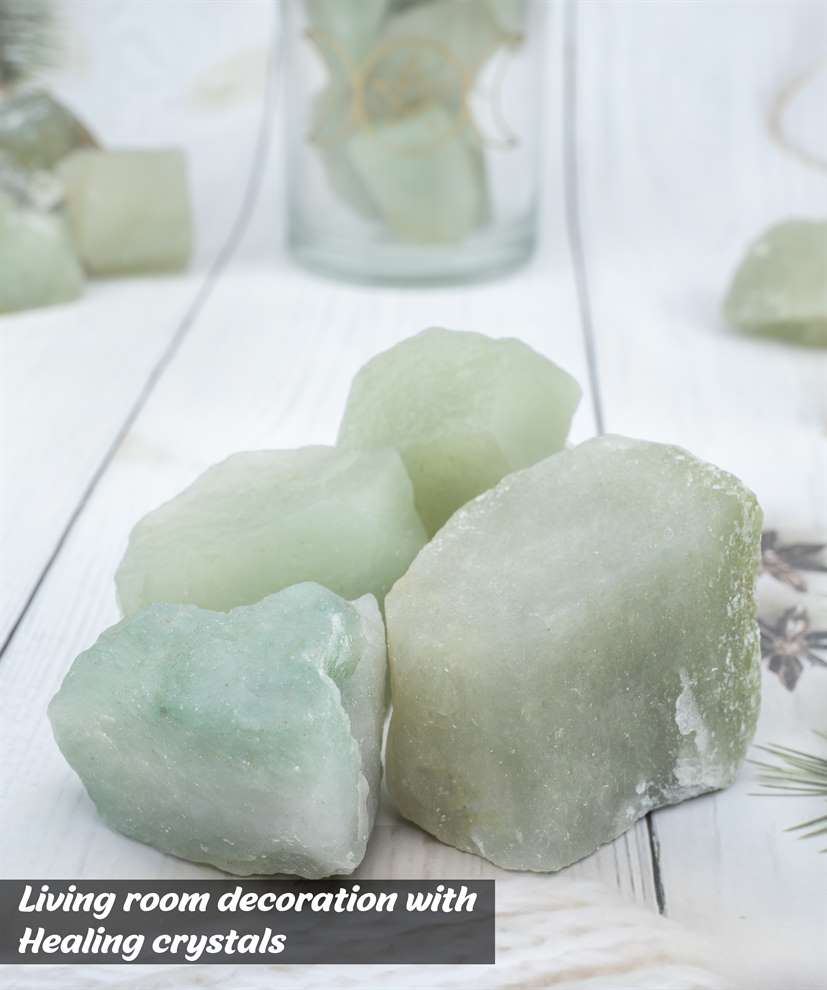 Green Jade Rough/Raw Natural Crystal for Tumbling Chakra Balancing - TheIndianHand