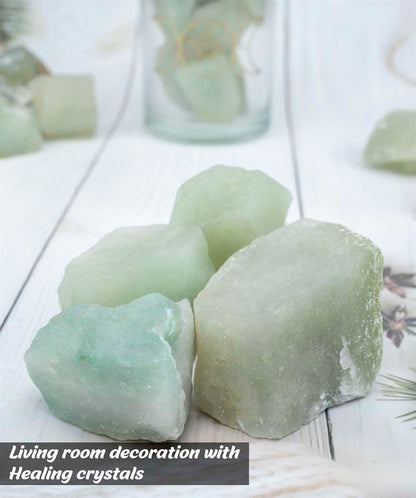 Green Jade Rough/Raw Natural Crystal for Tumbling Chakra Balancing - TheIndianHand