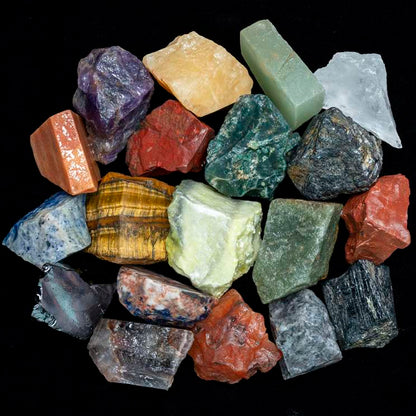 Assorted Rough/Raw Natural Crystal for Tumbling Chakra Balancing - TheIndianHand