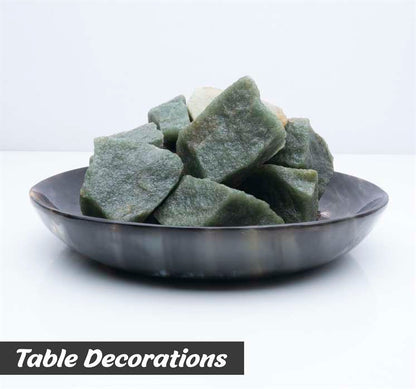 Green Aventurine Rough/Raw Natural Crystal for Tumbling Chakra Balancing - TheIndianHand