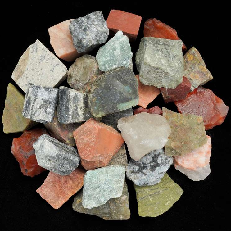Exclusive Assorted Rough/Raw Natural Crystal for Tumbling Chakra Balancing - TheIndianHand