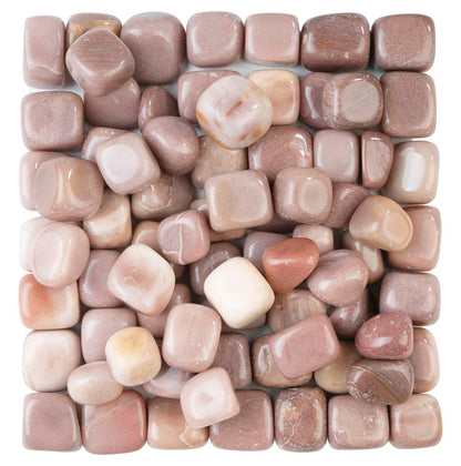 Pink agate tumbled stones