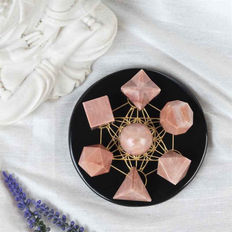 Chocolate Sacred Platonic Solids Crystal Geometry Set (15-20 mm)