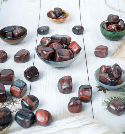 Red Tiger Eye Tumble Stones