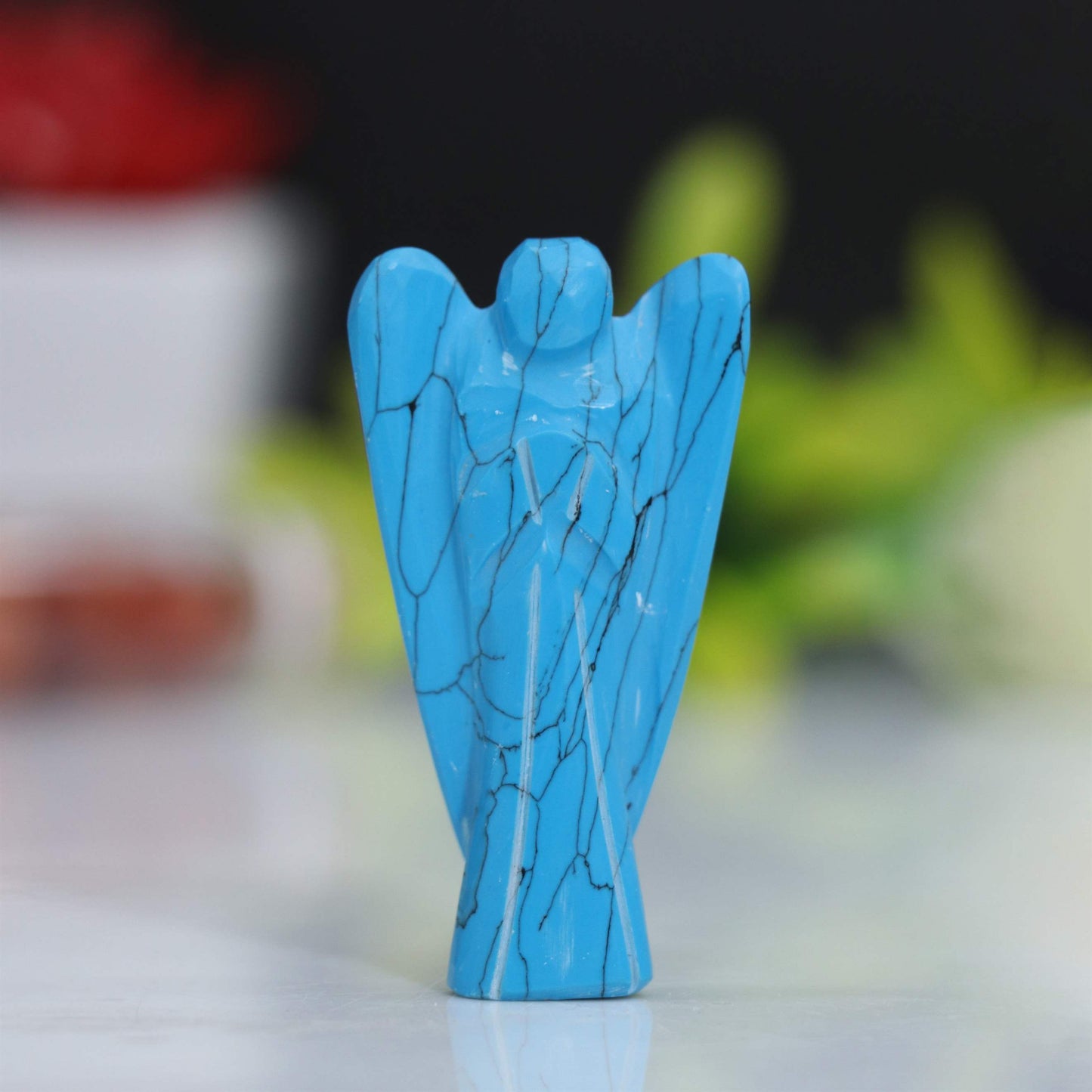 Turquoise  Angel Figurine for Love and Healing - TheIndianHand