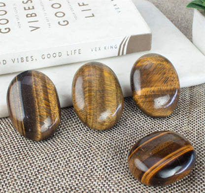 Tiger Eye Crystal Palmstone (Personal Power, Confidence) - TheIndianHand