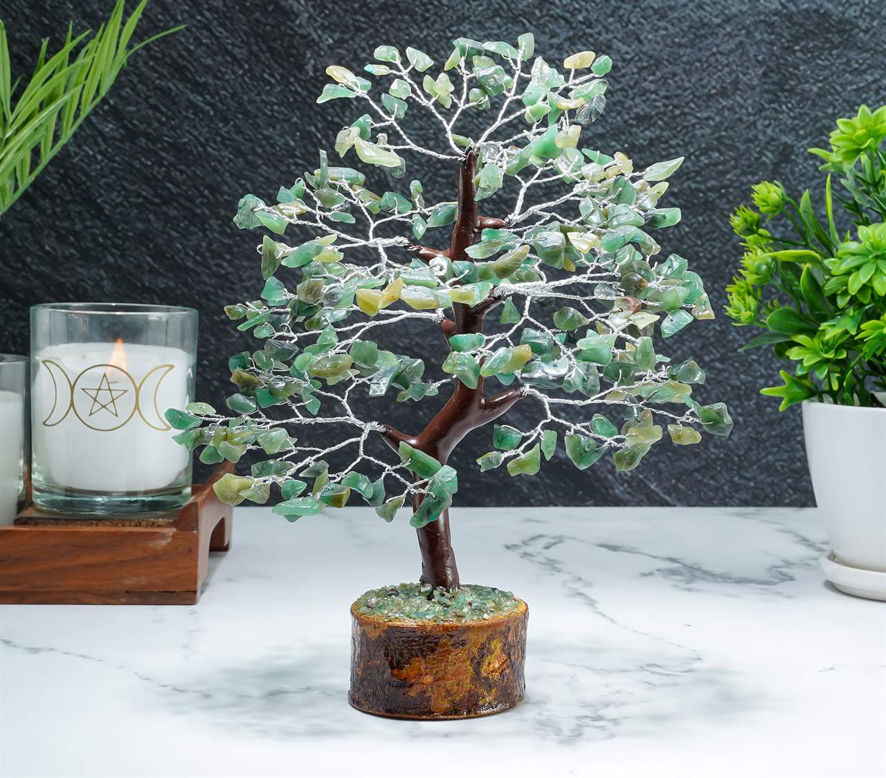 Green Aventurine Crystal Tree selling | Feng Shui Tree | Crystal Gemstone Tree | Money Tree | Lucky Tree |