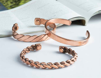 Copper Bracelet Set - Exclusive Copper Bracelets - Set of 3