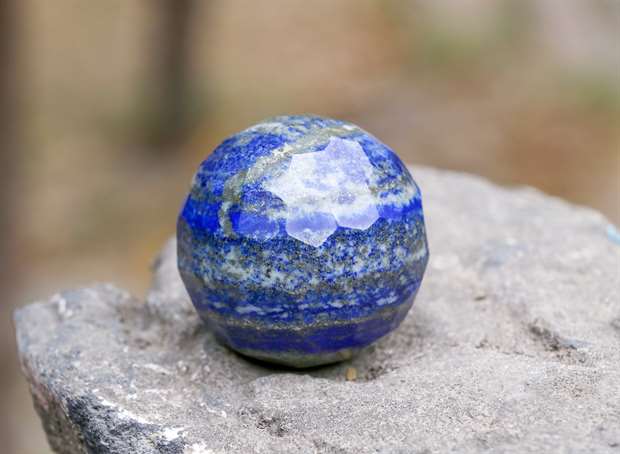 Sodalite Crystal Sphere Ball - Mental Clarity - TheIndianHand 