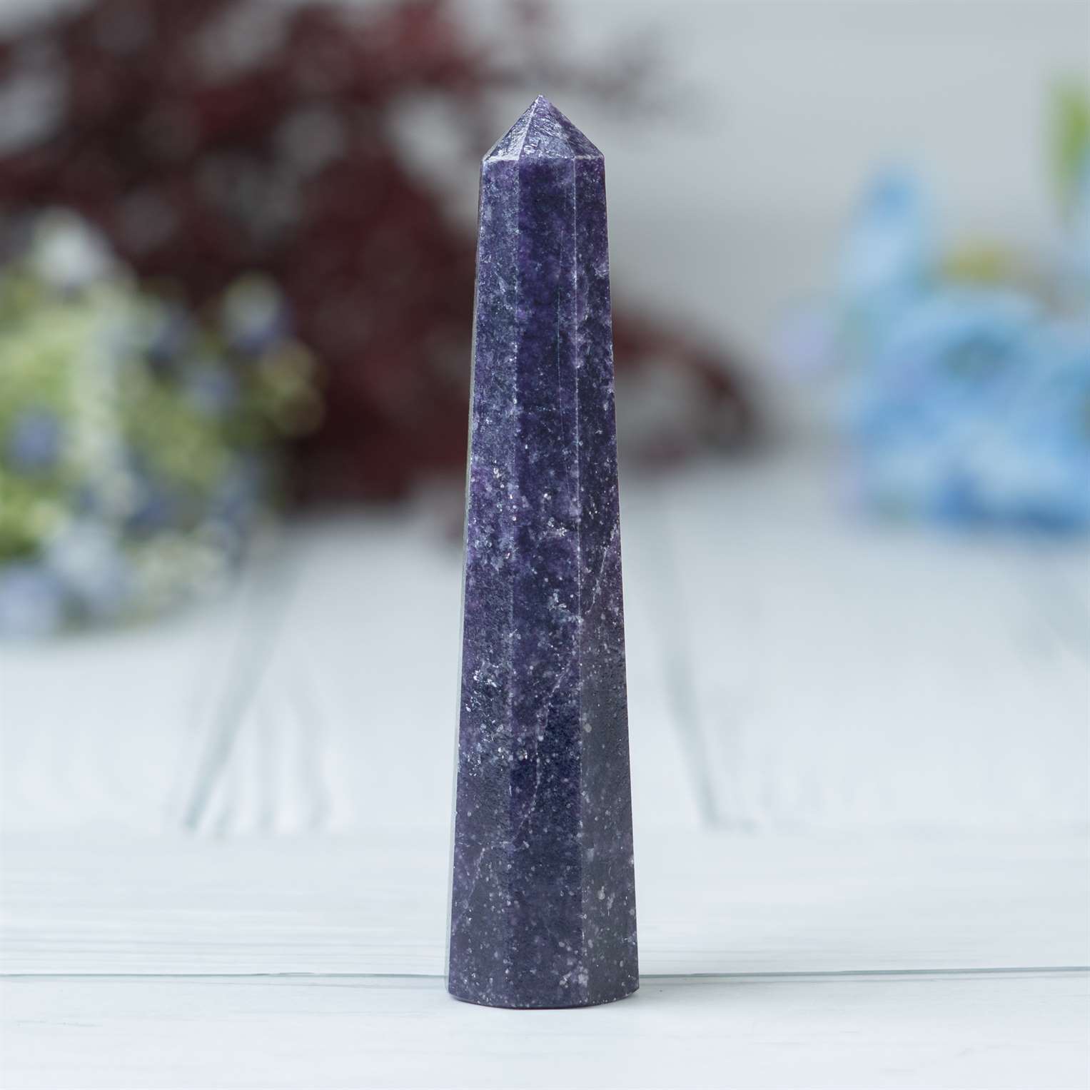 Lepidolite Healing Crystal Wand - For Manifestation, Massage, and Energy Work - TheIndianHand