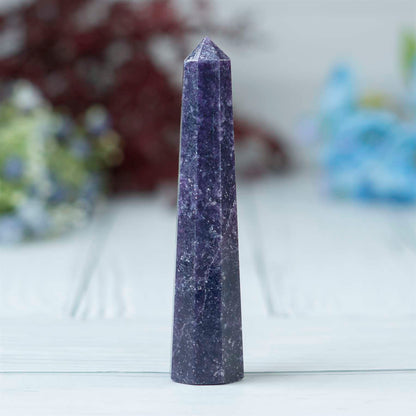 Lepidolite Healing Crystal Wand - For Manifestation, Massage, and Energy Work - TheIndianHand