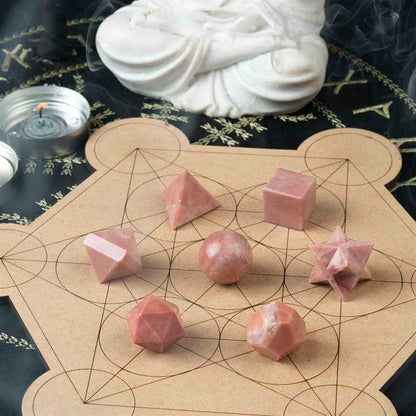 Chocolate Sacred Platonic Solids Crystal Geometry Set (15-20 mm)