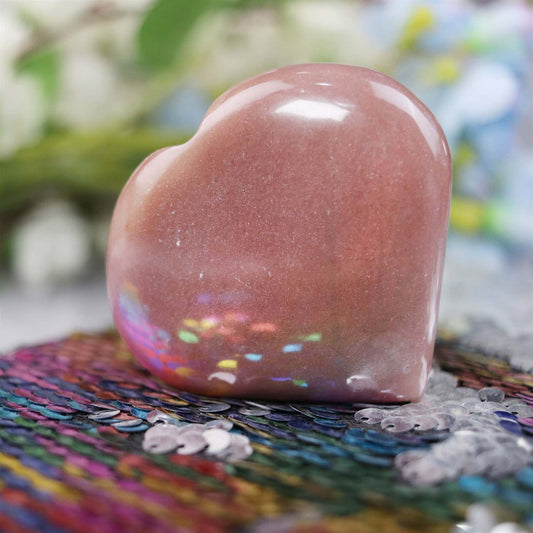 Pink Agate Crystal Heart Shape Stone - Love and Harmony - TheIndianHand