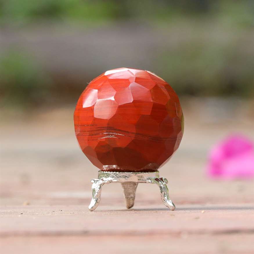 Red Jasper Crystal Sphere Ball (55mm) - Grounding and Vitality