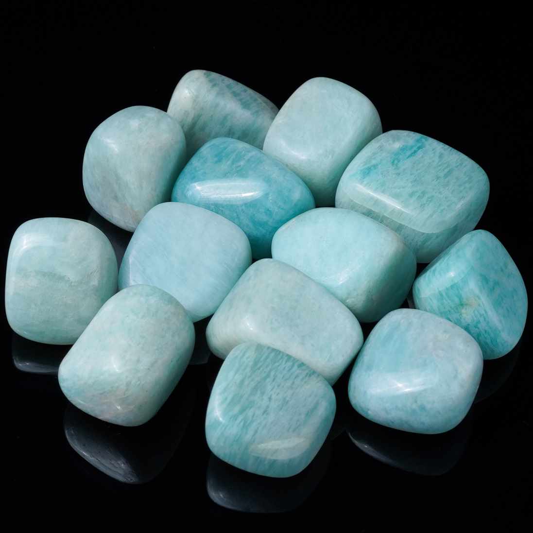 Amazonite Tumbled Stones - TheIndianHand