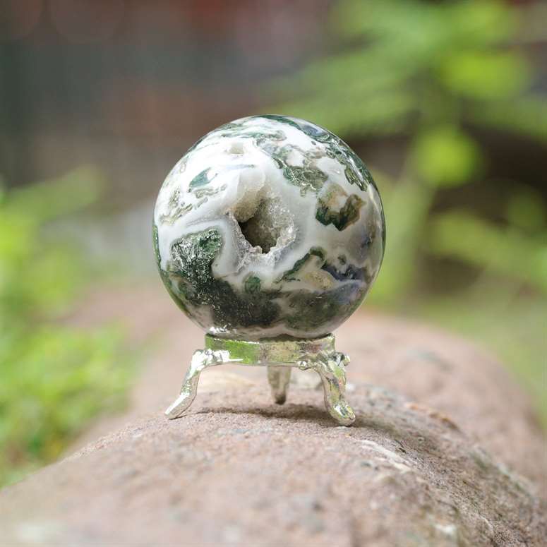 Tree Agate Crystal Sphere Ball (50mm) - Nature Connection