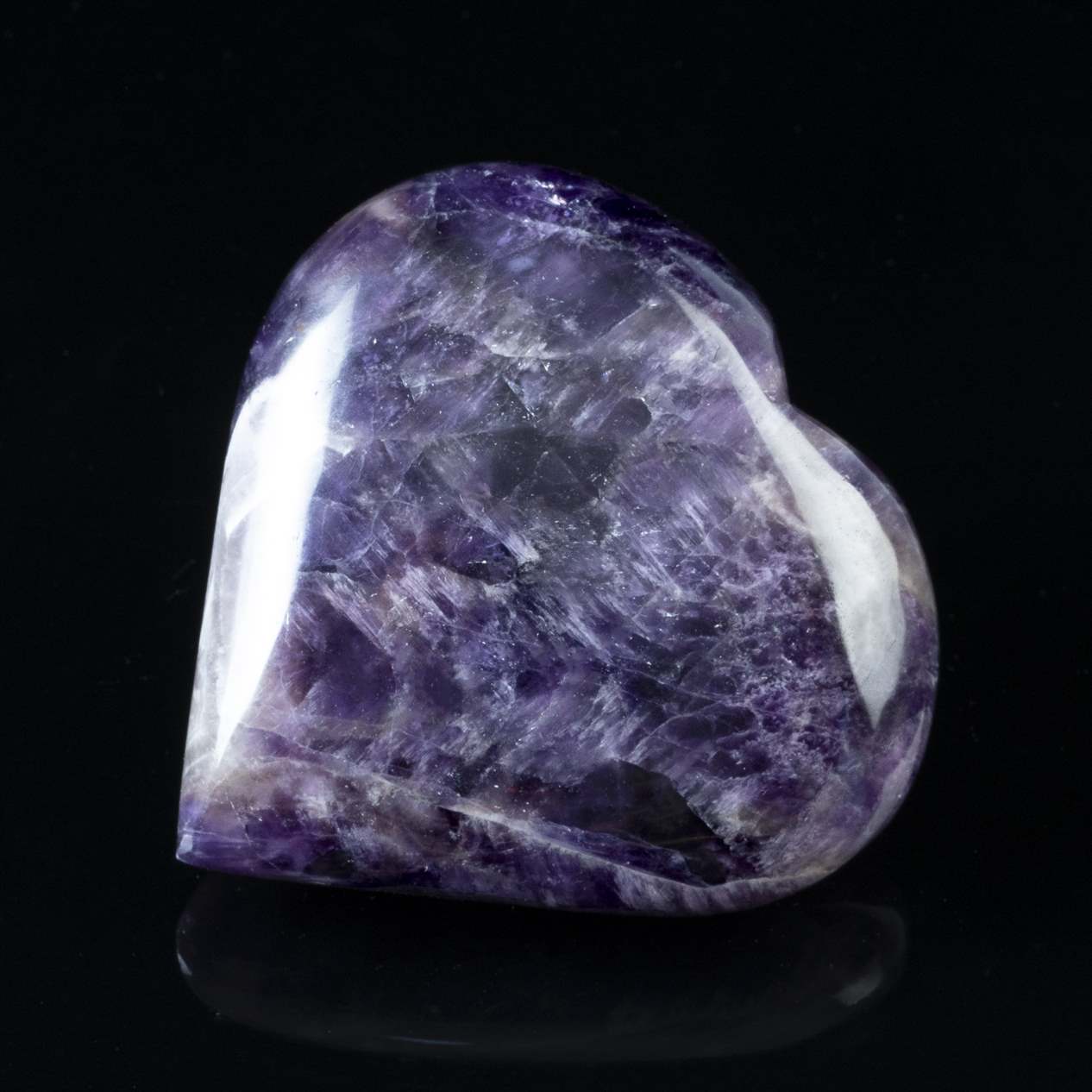 Amethyst Crystal Heart Shape Stone - TheIndianHand