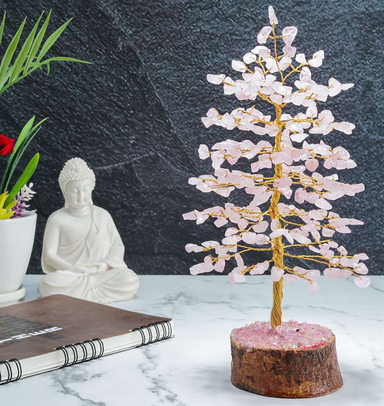 Rose Quartz Crystal Tree