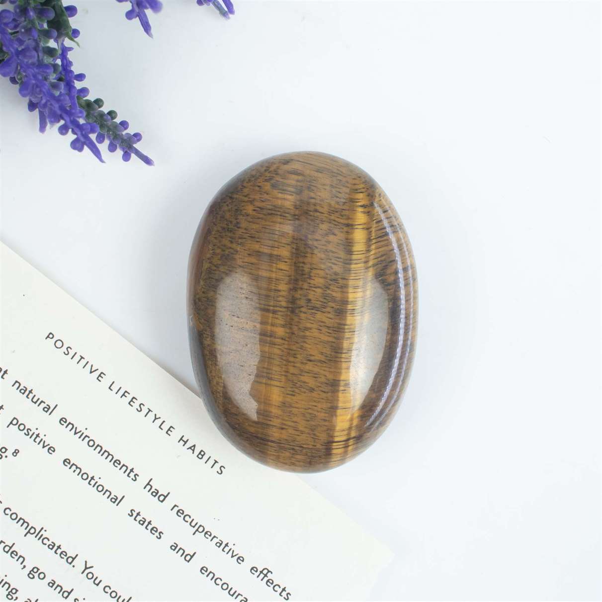 Tiger Eye Crystal Palmstone (Personal Power, Confidence) - TheIndianHand