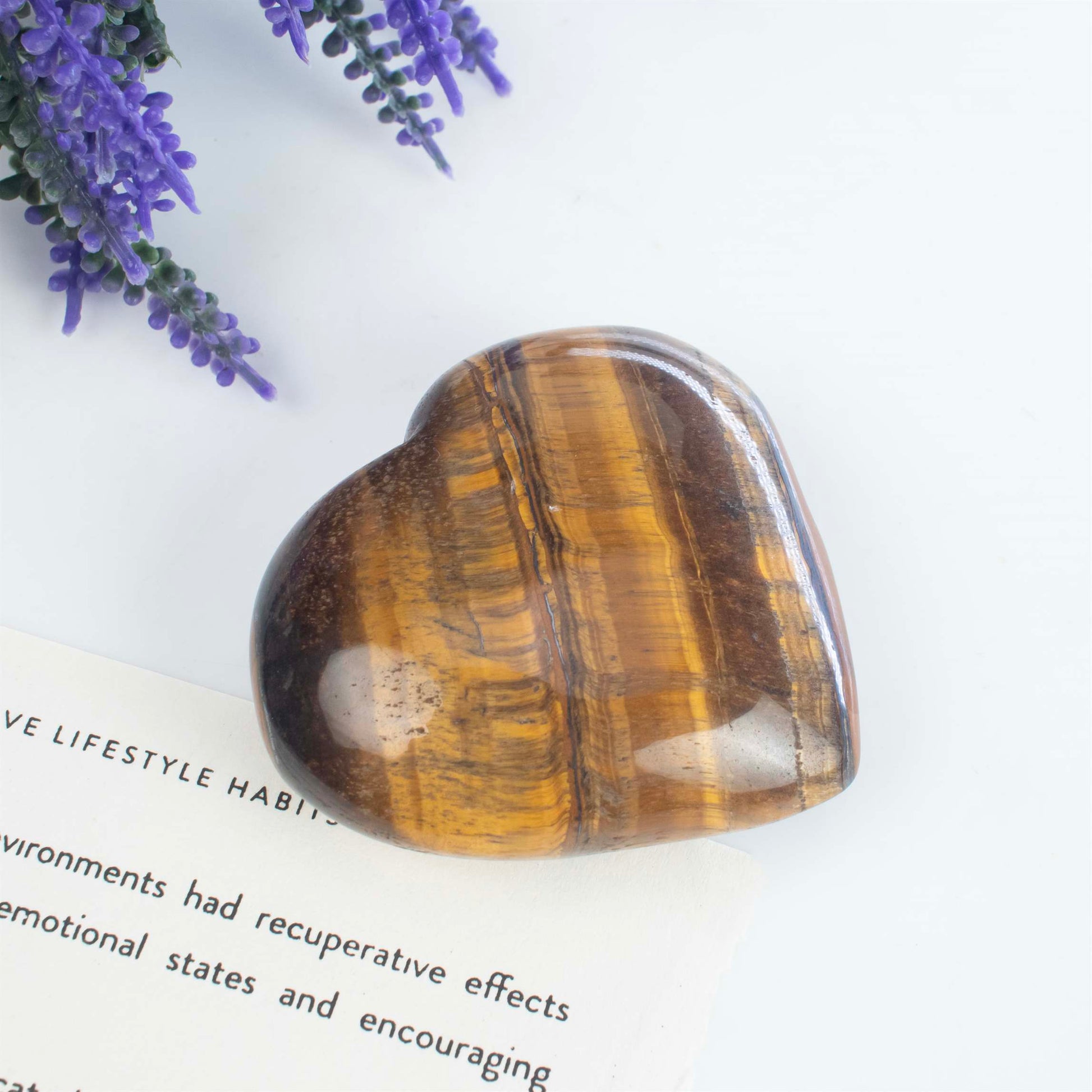 Tiger Eye Crystal Heart Shape Stone - TheIndianHand