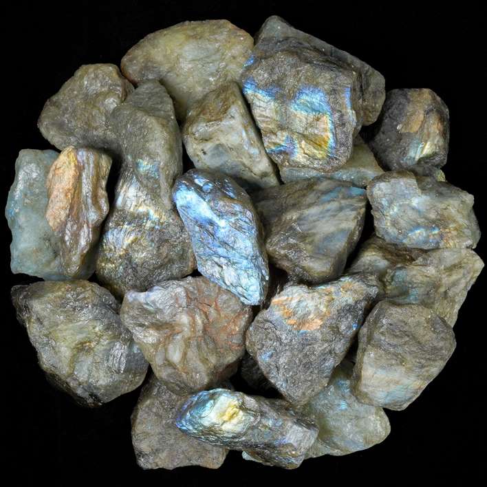 Labradorite Rough/Raw Natural Crystal for Tumbling Chakra Balancing - TheIndianHand