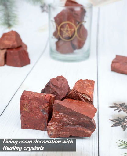 Red Jasper Raw Rough/Raw Natural Crystal for Chakra Balancing - TheIndianHand