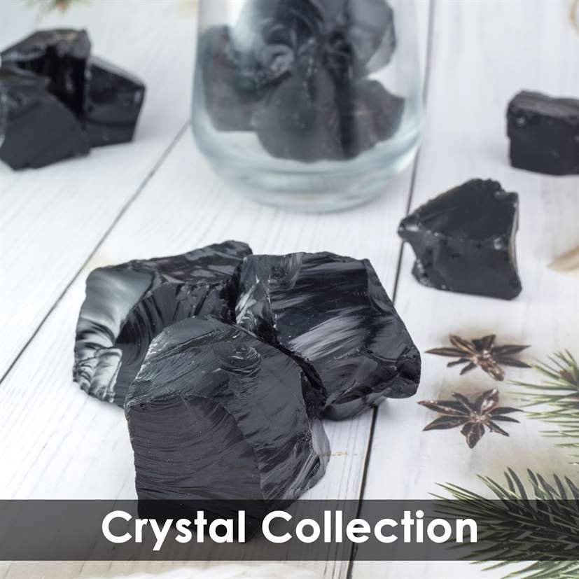 Black Obsidian Rough/Raw Natural Crystal for Tumbling Chakra Balancing - TheIndianHand