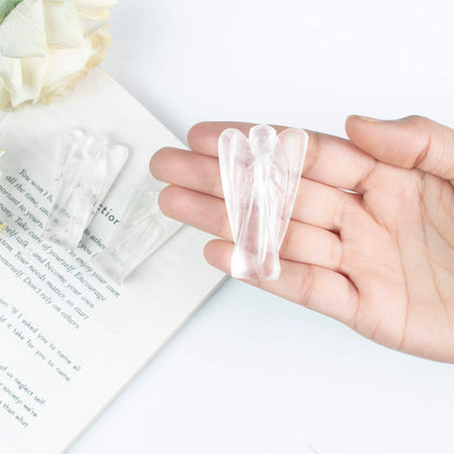 Clear Quartz Pocket Angel for Peace and Healing - TheIndianHand