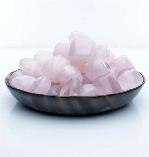 Rose quartz tumbled stones - TheIndianHand