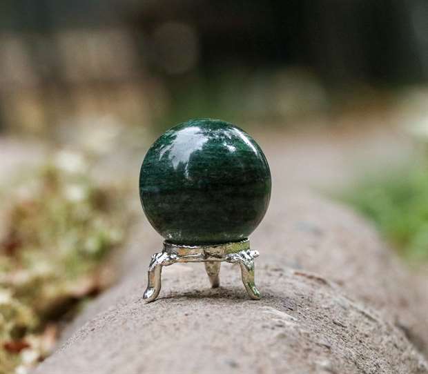 Green Aventurine Crystal Sphere Ball (35mm) - Luck and Prosperity