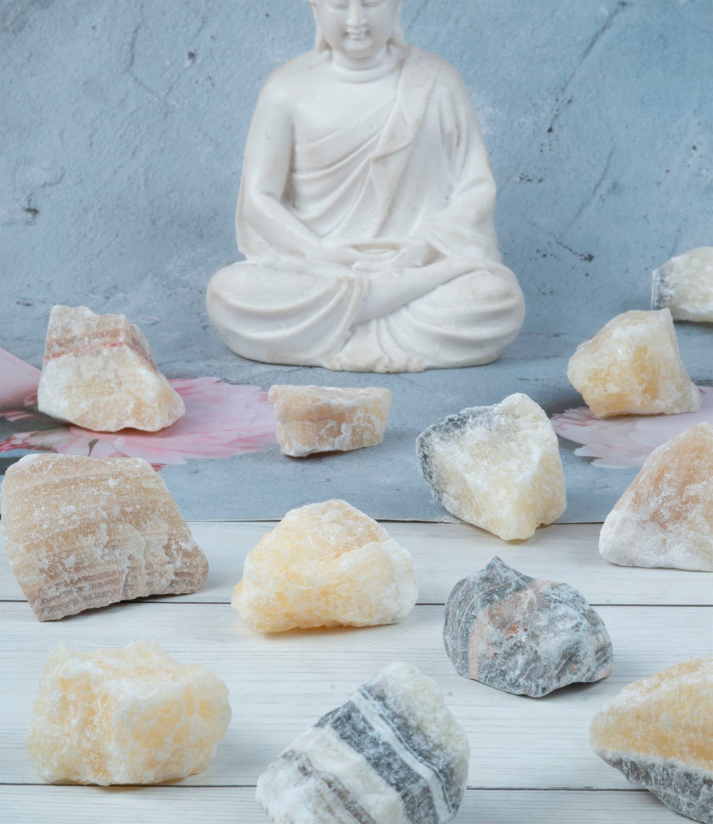 Zebra Calcite Rough/Raw Crystal for Tumbling Chakra Balancing - TheIndianHand