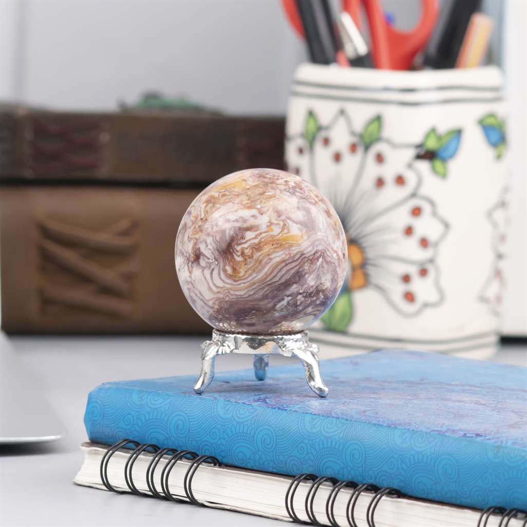 Rosita Jasper Crystal Sphere Ball (45mm) - Emotional Balance