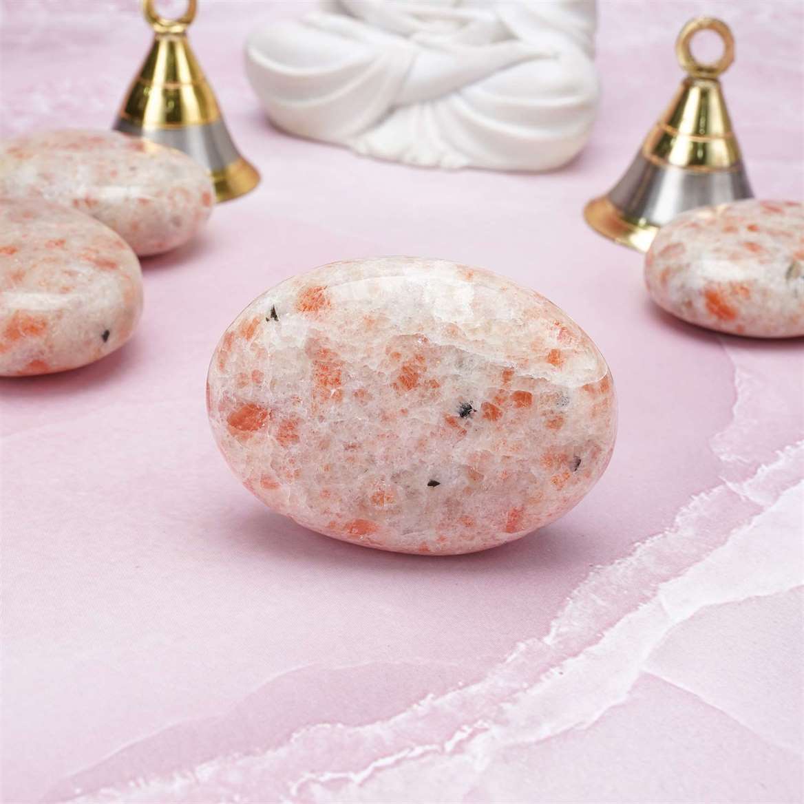 Sunstone Crystal Palmstone (Boost Vitality, Enhance Creativity) - TheIndianHand