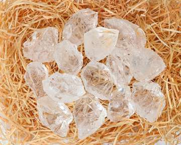 Clear Quartz Rough/Raw Natural Crystal for Tumbling Chakra Balancing - TheIndianHand