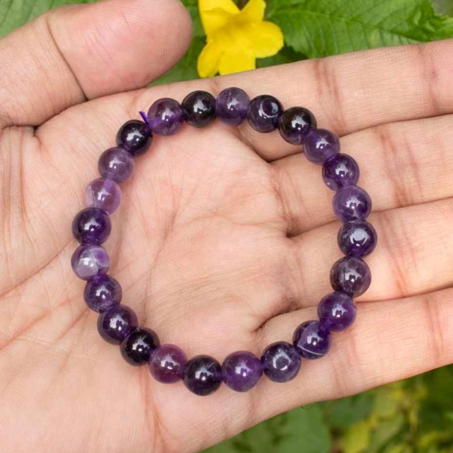 Amethyst Crystal Healing Bracelet - TheIndianHand 