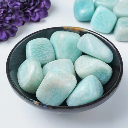 Amazonite Tumbled Stones - TheIndianHand