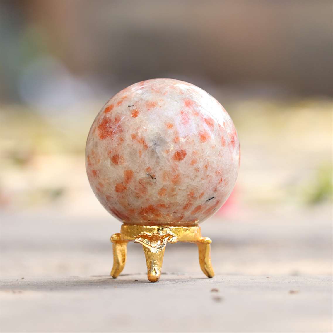 Sunstone Crystal Sphere Ball (50mm) - Joy and Abundance